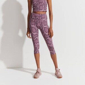NWT (Sample) Varley Snake Print Lets Go Crop Legging Size Small